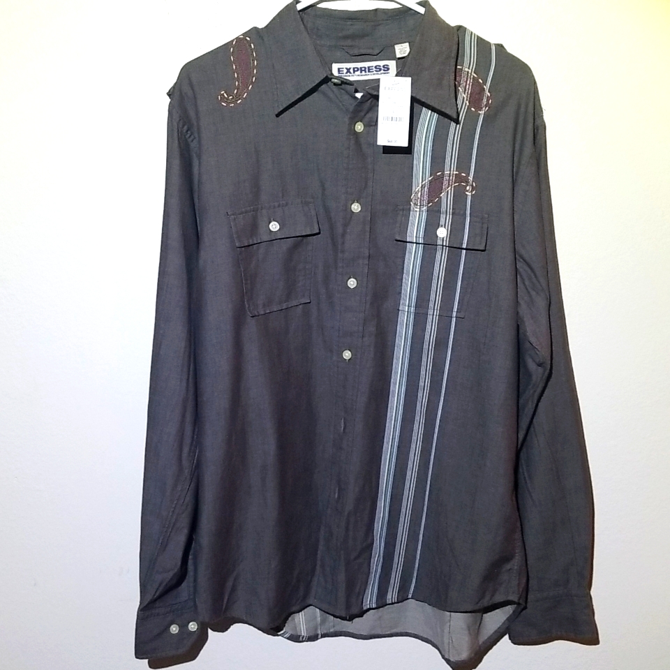 Express Button Down Nwt Large